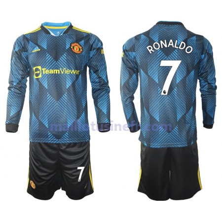 Maillot de Foot Manchester United Cristiano Ronaldo 7 Troisième 2021-22 Manches Longues - Enfant